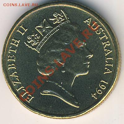 Монеты на монетах - Австралия, 1 доллар (1994 г.)_r