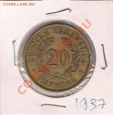 20 марок 1937 года Финляндии до 19.07.12 в 22-00 по мск - 20 марок 1937