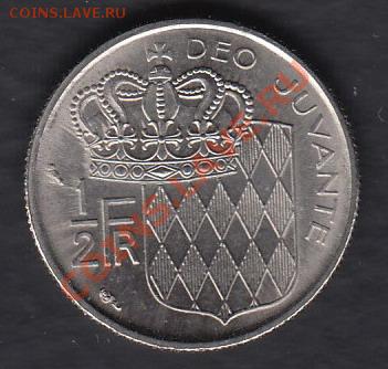 2 франка 1965 до 26.08.2012 22-00 - Монако 0,5 франка 1965 а