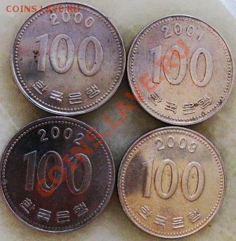 Корея подборка 100 вон 2000-2003 г. - 009.JPG