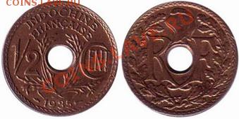2 сантима 1935 до 10.10.2012 22-00 - Франция 0,5 цента 1935 Индокитай