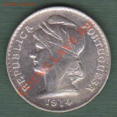 Португалия 50 центаво 1914г(5.02-21.00 Мск) - 50-1914r