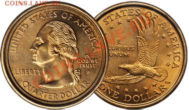 монеты США (вроде как небольшой каталог всех монет США) - 20120630_sacagawea-quarter-mule