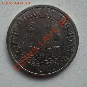 5 гульденов 1935 г. Данциг. - 3