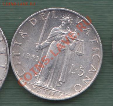 Ватикан, 5 Лир 1953 (19.05) - 5