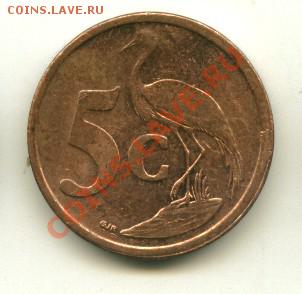 5 центов ЮАР в блеске  Год:2007 до 03.10.2013 22-00мск - 4