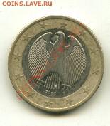 1 евро Германия   Год: 2002 до  11.10.2013 22-00мск - 1евр...................