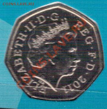 Великобритания 50 пенсов 2011 Велогонки до 21.10-22ч (6627) - 4-В-вело