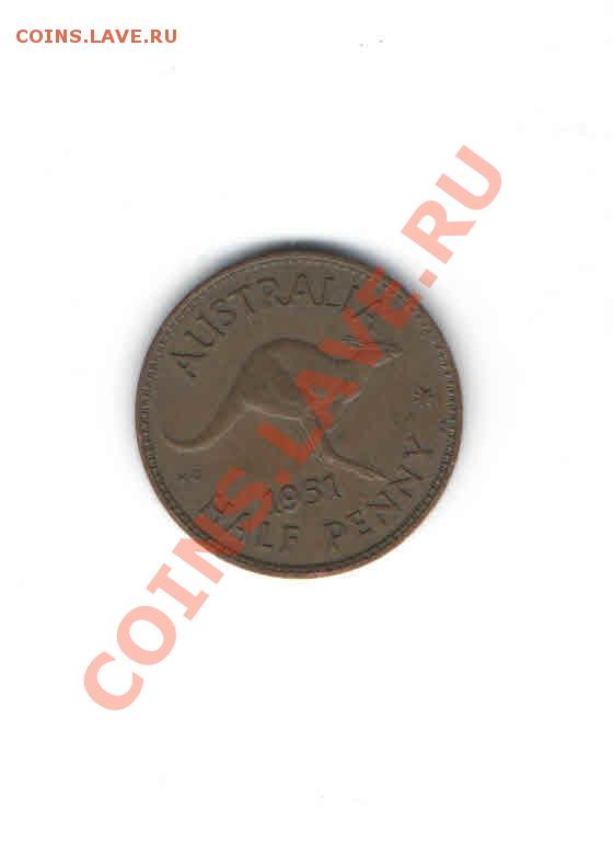 АВСТРАЛИЯ ПОЛПЕННИ 1951 ДО 28.11 - 2214