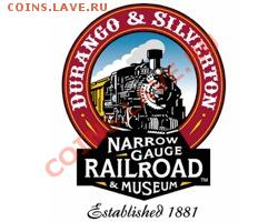 Паровозы на монетых - паровоз Durango & Silverton 3