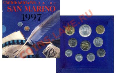 КИНЕМАТОГРАФ на монетах и жетонах - Са-Марино - годовой набор 1997 -