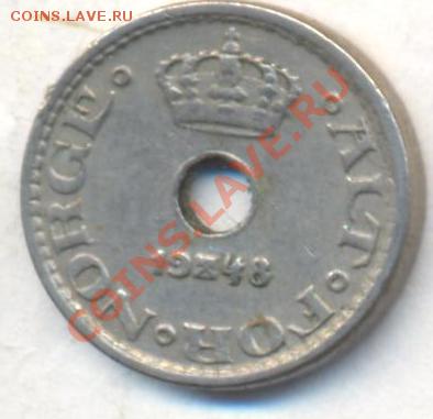 Норвегия 10 эре 1948 г.До 31.12.13 г. 20-00 МСК . - Норвегия 10 э 1948