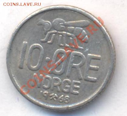 Норвегия 10 эре 1968 г. До 3.01.14 г. 22-00 МСК . - Норвегия 10 э 1968