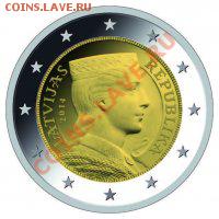 2014 год .Введение в Латвии евромонет. - 2euro_LVsmall
