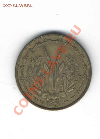 ЗАПАДНАЯ АФРИКА 25 ФРАНКОВ 1957 ДО 31.01 - 11124