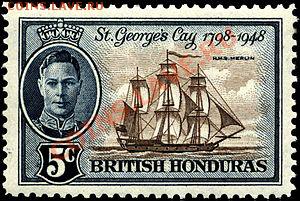 HMS Merlin - 300px-Stamp_British_Honduras_1948_5c