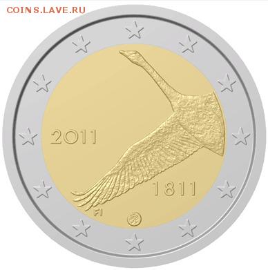 Монеты с изображением лебедя - €2_Commemorative_coin_Finland_2011