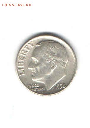 СОЕДИНЕНЫЕ ШТАТЫ 10 ЦЕНТОВ(1 ДАЙМ) 1958 ДО 27.03 - 114
