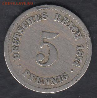Германия 5 пфеннигов 1874 до 26.04.2014 22-00 - Германия 5 пфеннигов 1874 а