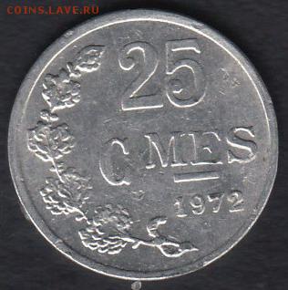 Люксембург 25 сантимов 1972 до 01.05.2014 22-00 - Люксембург 25 сантимов 1972 а