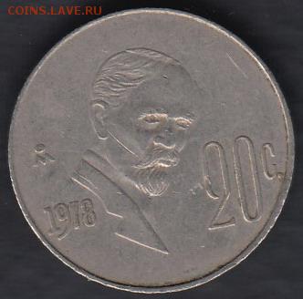 Мексика 20 центаво 1978 до 04.05.2014 22-00 - Мексика 20 центаво 1978 а