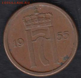 Норвегия 1 эре 1955 до 09.05.2014 22-00 - Норвегия 1 эре 1955 р