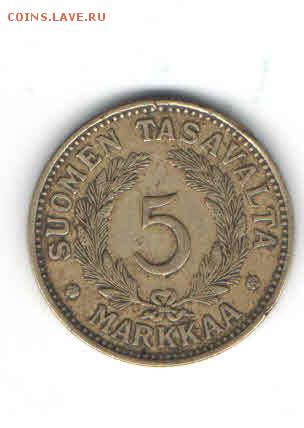 ФИНЛЯНДИЯ 5 МАРОК 1930 ДО 12.05 - 1119