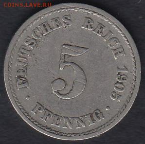 Германия 5 пфеннигов 1905 до 01.06.2014 22-00 - Германия 5 пфеннигов 1905 а