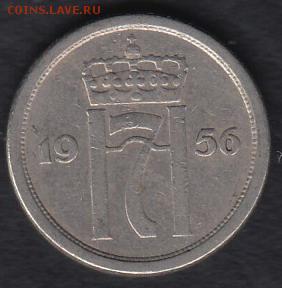 Норвегия 25 эре 1956 до 06.06.2014 22-00 - Норвегия 25 эре 1956 р