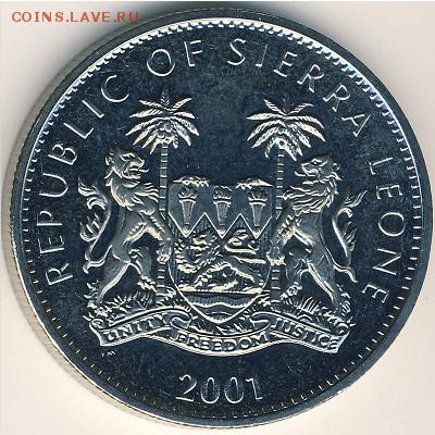 SIERRA-LEONE 1 доллар 2001г. (Носорог) до 07.07., 21.00 мск - Носорог
