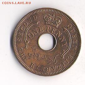 Британская Нигерия пенни 1959   до 10.07 в 22.00 по МСК - Нигерия брит. 1 пенни 1956