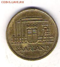 Саарланд 20 франков 1954  до 10.07 в 22.00 по МСК - Саарланд 20 франков 1954.1png
