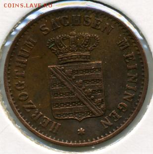 2 пфеннига 1862 года Саксен-Мейнинген!До 18.07 до 21.00 - 2 пфеннига 1862-СМ().JPEG
