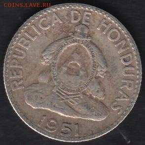 Гондурас 20 центаво 1951 Ag (900) до 22.07.2014 22-00 - Гондурас 20 центаво 1951 р