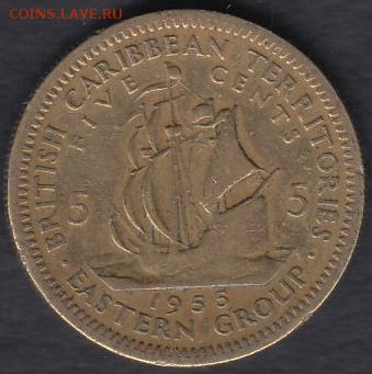 Британские Карибы 5 центов 1955 до 20.08.2014 22-00 - Британские Карибы 5 центов 1955 а