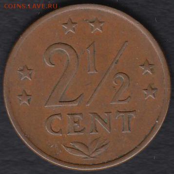 2 цента 1971 до 27.08.2014 22-00 - Нидерландские Антиллы 2,5 цента 1971 а