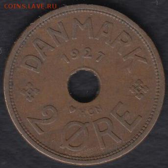 Дания 2 эре 1927 HCN до 12.09.2014 22-00 - Дания 2 эре 1927 а