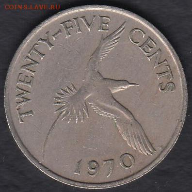 Бермуды 25 центов 1970 до 26.09.2014 22-00 - Бермуды 25 центов 1970 а