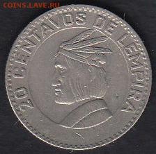 Гондурас 20 центаво 1967 до 28.09.2014 22-00 - Гондурас 20 центаво 1967 а