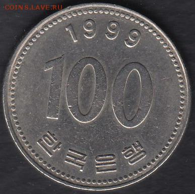 Южная Корея 100 вон 1999 до 29.09.2014 22-00 - Южная Корея 100 вон 1999 а