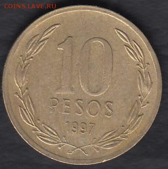 Чили 10 песо 1997 до 01.10.2014 22-00 - Чили 10 песо 1997 а