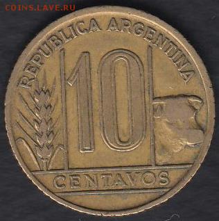 Аргентина 10 центаво 1943 до 08.10.2014 22-00 - Аргентина 10 центаво 1943 а