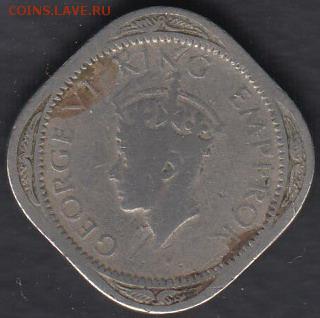 2 анны 1947 до 16.10.2014 22-00 - Индия 0,5 анны 1947 р