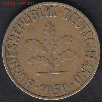 ФРГ 10 пфеннигов 1950 до 17.10.2014 22-00 - ФРГ 10 пфеннигов 1950 р