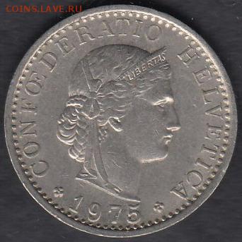 Швейцария 20 раппов 1975 до 28.10.2014 22-00 - Швейцария 20 раппов 1975 р