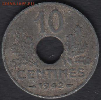 Франция 10 сантимов 1942 до 29.10.2014 22-00 - Франция 10 сантимов 1942 а