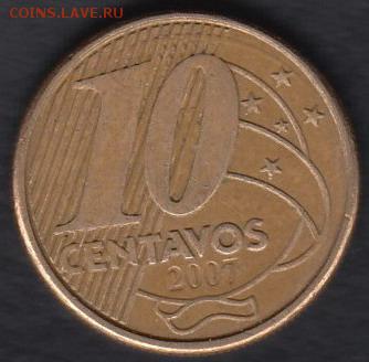 Бразилия 10 центаво 2007 до 02.11.2014 22-00 - Бразилия 10 центаво 2007 а