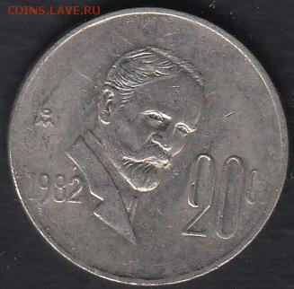 Мексика 20 центаво 1982 до 11.11.2014 22-00 - Мексика 20 центаво 1982 а