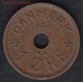 Дания 1 эре 1930 N до 28.11.2014 22-00 - Дания 1 эре 1930 N а