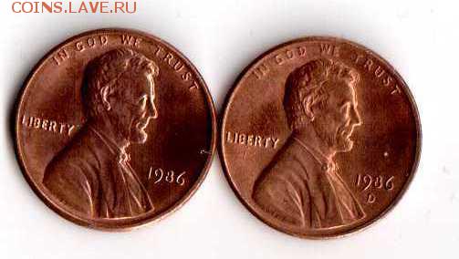 США. 2 цента 1986 года. Отличный сохран. До 14.12.14  22.00 - 1986-1